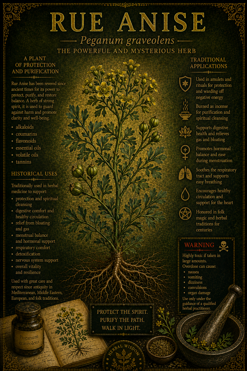 Rue anise medicinal herb